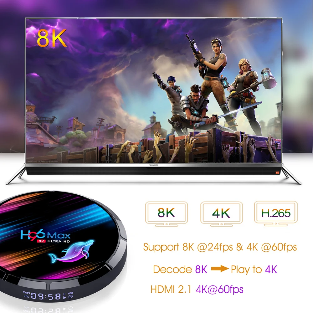 

Android 9.0 TV Box H96 MAX X3 4GB 128GB 64GB 32GB Amlogic S905X3 Support 5G Wifi 1080p 4K 60fps Google Player Youtube 8K H96MAX
