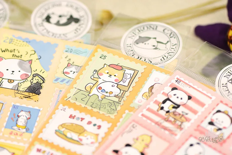 22 шт/1 лист Креативная печать стиль ПВХ водонепроницаемый Kawaii стикер японский мультфильм животное DIY милый стикер этикетка s Скрапбукинг