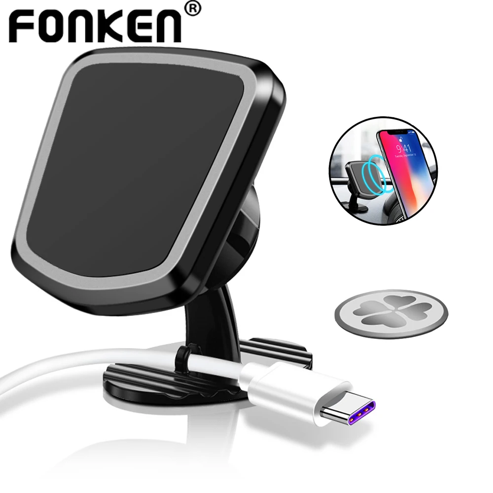 Магнитная Автомобильная Подставка для телефона FONKEN изогнутый Автомобильный
