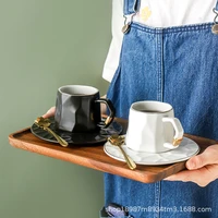 ceramic gift cup european simple companion gift hanging ear crease coffee cup and saucer gift box set