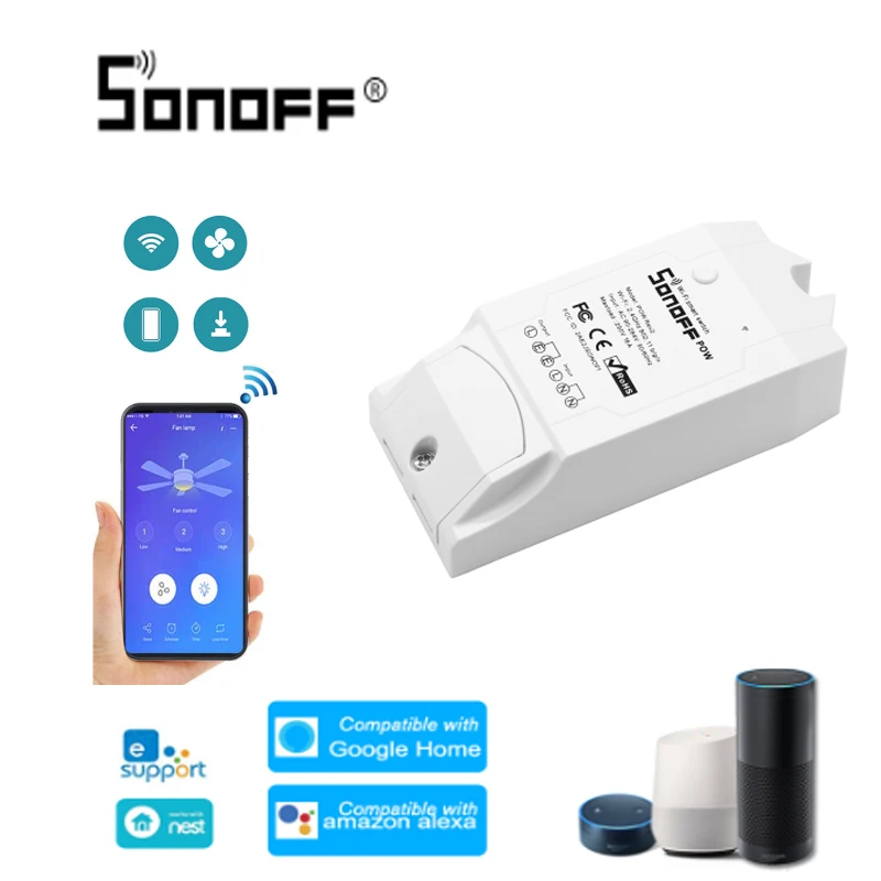 Контроллер переключатель ITEAD SONOFF POW R2 с Wi Fi 16 А 3500 Вт измерение расхода