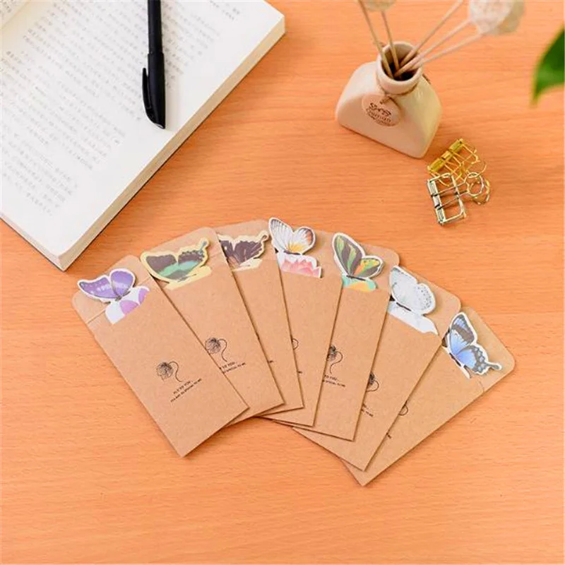 10 шт. с изображением милой бабочки закладки изысканный Бумага подарок мультфильм