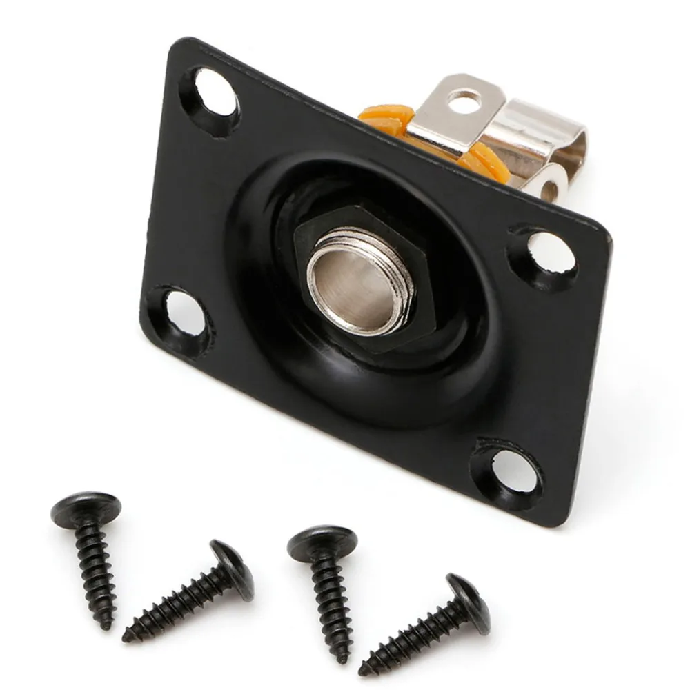 1 предмет Новинка Хром черный электронные гитары Выход прямоугольная пластина