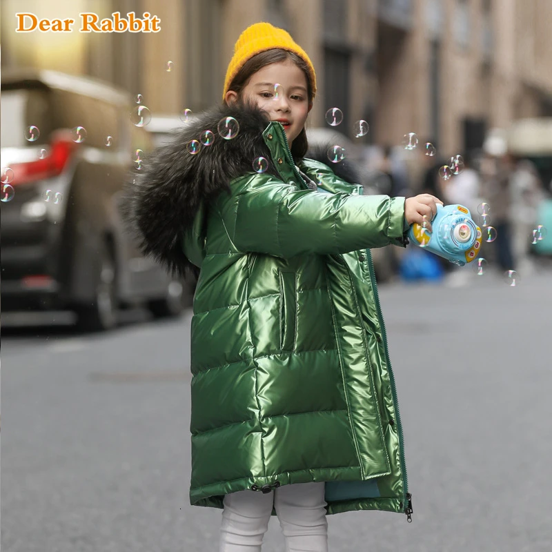 Детские зимние теплые пуховики для девочек до 30 градусов парка детская одежда с