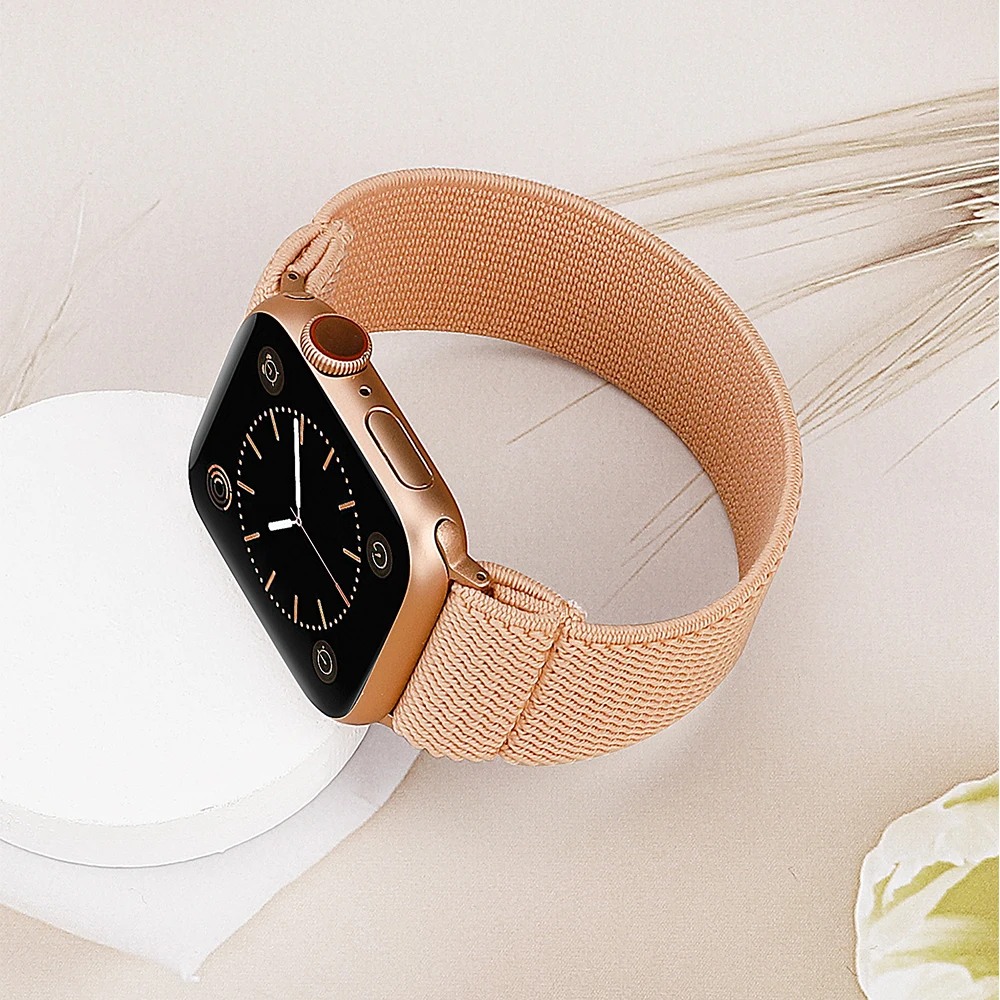 Эластичный ремешок для Apple Watch Band нейлоновый iwatch Series 6 5 4 3 2 1