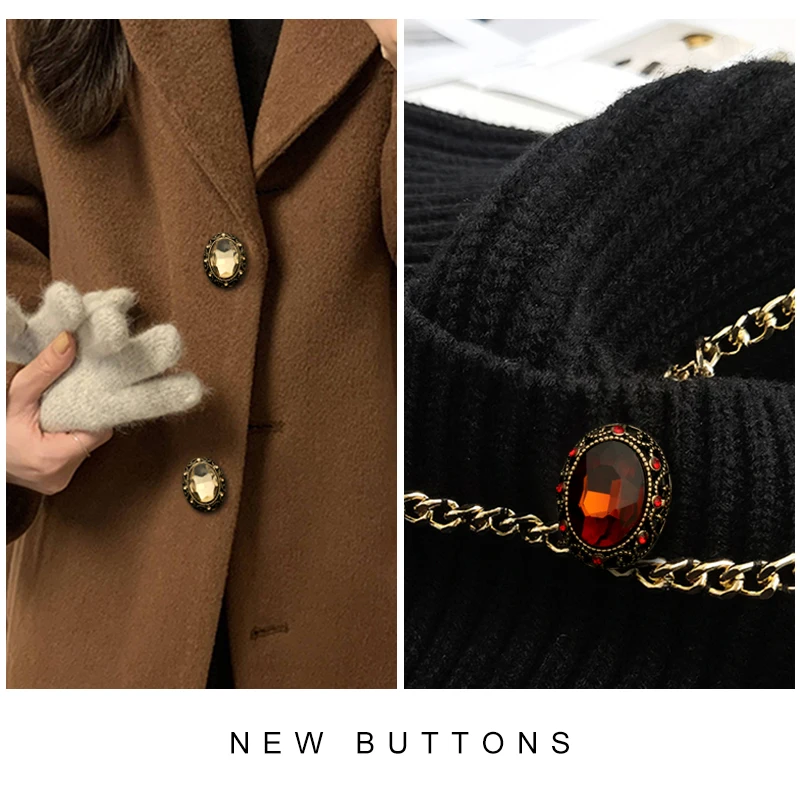 Пуговицы под золото и металл с квадратными бриллиантами винтажные золотые