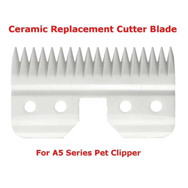 10Pcs/Lot Replaceable Ceramic 18 Teeth Pet Ceramic Clipper Cutting Blade for Oster A5 Series