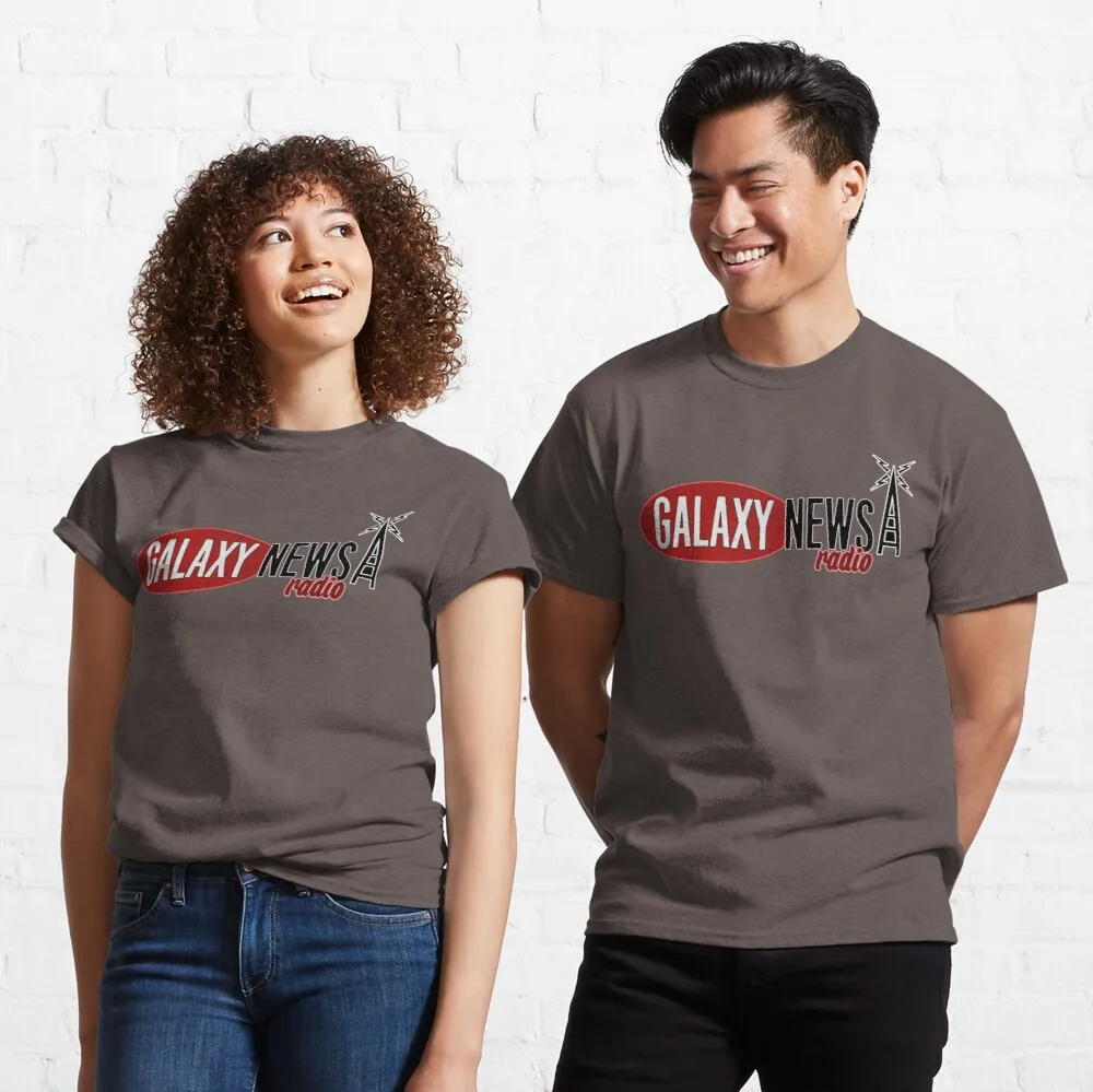 

Топы, футболка, Женская Galaxy News, радио логотип, Классическая футболка