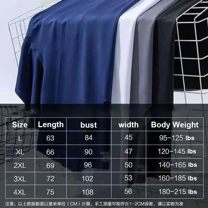 

Summer Ice Silk Short-Sleeved T-shirt Men's Thin Section Loose Half-Sleeved Sports Large Size White V-neck Quick-Drying Clothes