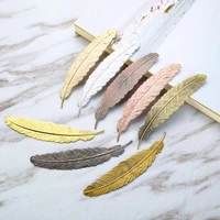 metal retro feathers bookmark cute creative 3d gold plated book clip chinese style stationery gift for office school accessories