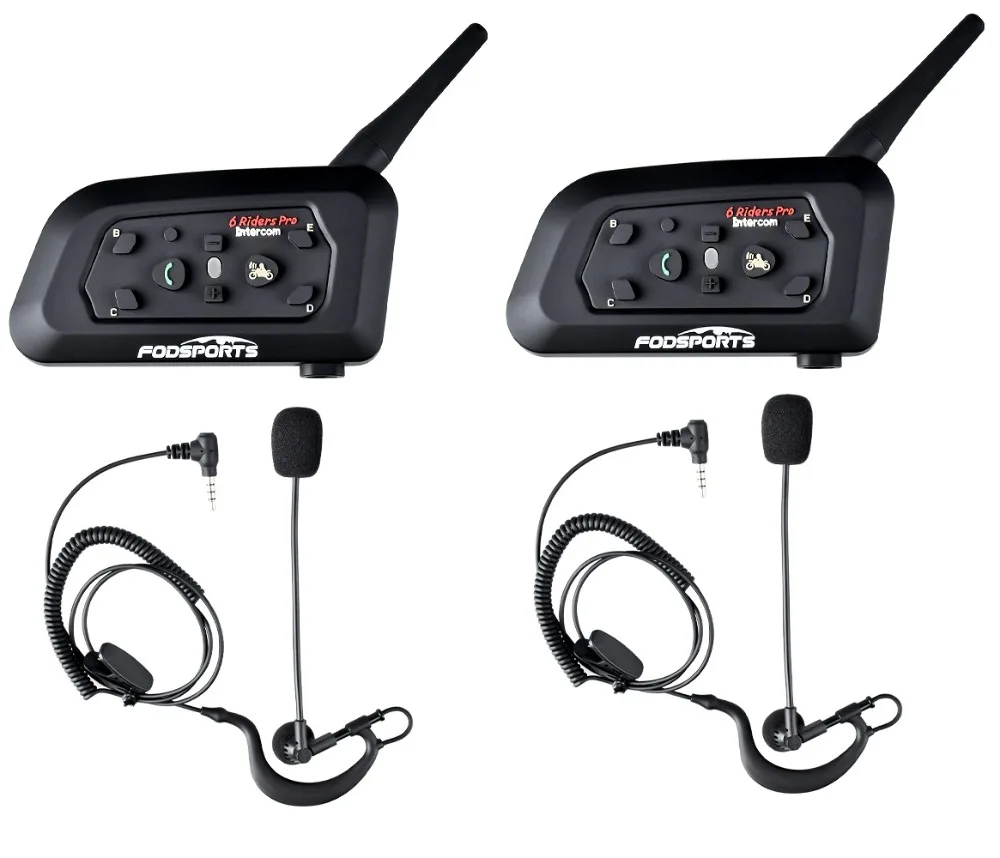 2 шт Fodsports V6 Pro Мото Интерком Bluetooth шлем гарнитура рефери гарнитура интерфон футбол тренер Шлем Интерком