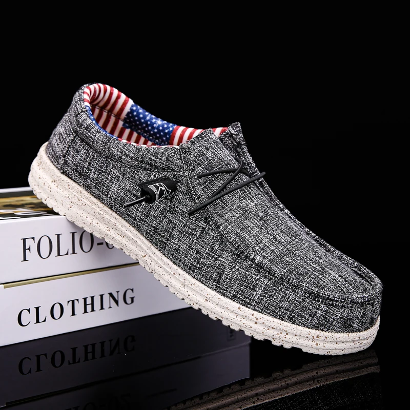 

Big Size Concise Fashion Canvas Hemp Shoes for Men Non-leather Casual Shoes Comfort Light Loafers Fashion Flats Vulcanize Shoes