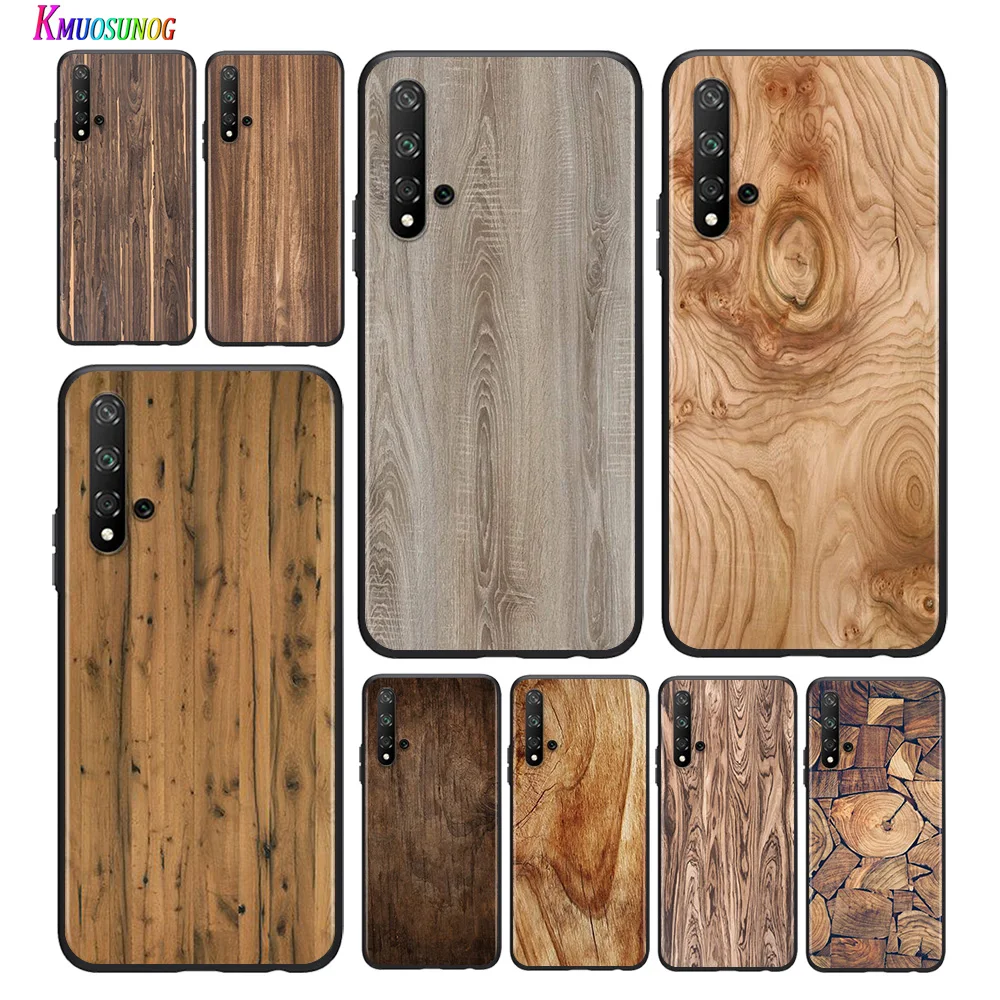 

Bright Black Cover Pattern Wood Textures for Huawei Honor 30 20S 20 10i 9S 9A 9C 9X 8X 10 9 Lite 8A 7C 7A Pro Phone Case