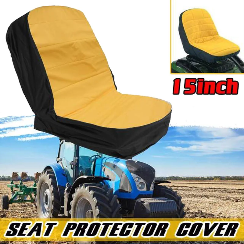 

15Inch Universal Mower Seat Cover Protector Backrest Seat Cushion Cover for Heavy Farm Vehicle Forklift Tractor Mower