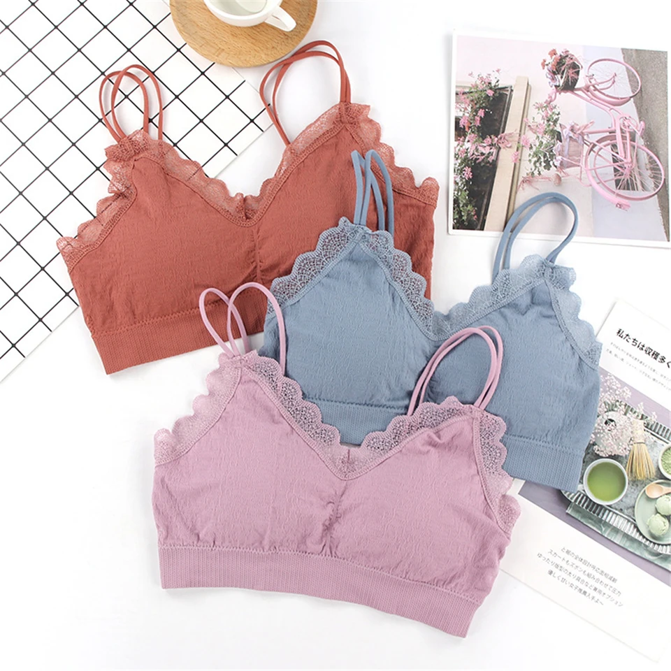 

Yoga Bra Running Breathable Padded Lingerie One Size Sports Bra For Women Lace Tops Quick Dry Gym Underwear Training Anti Sweat