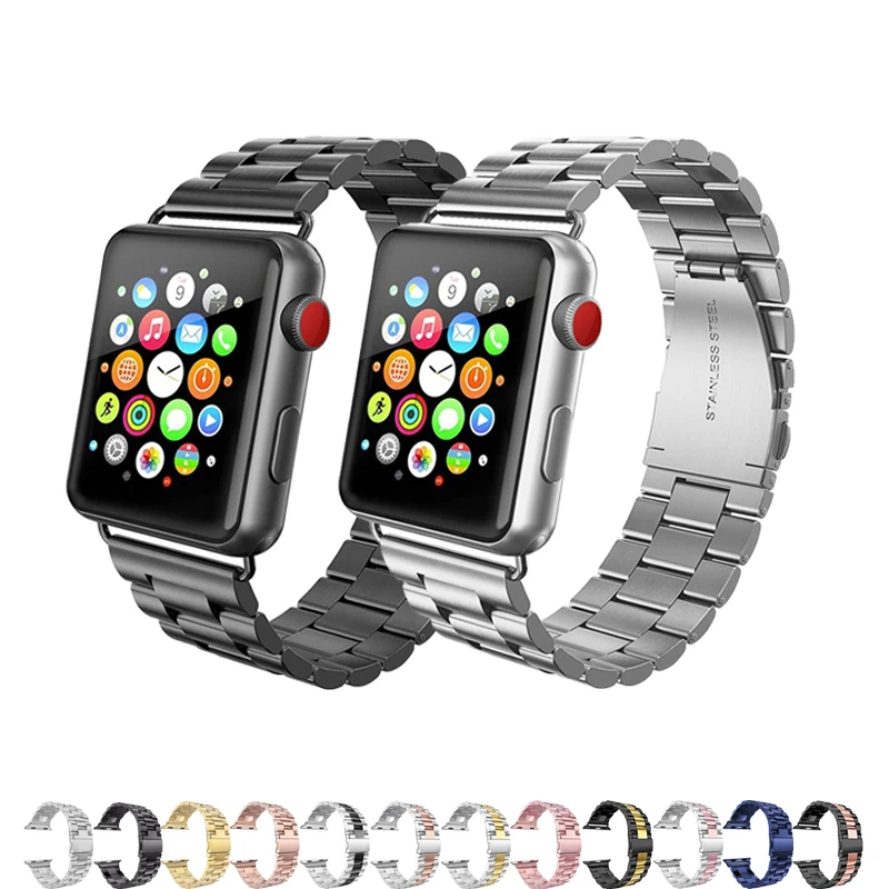 Ремешок для наручных часов из нержавеющей стали для apple watch series 5/4/3/2/1 планка 44 мм 40 мм, 42 мм, 38 мм, версия наручных часов iwatch, браслет металлический Карлос Корреа аксессуары
