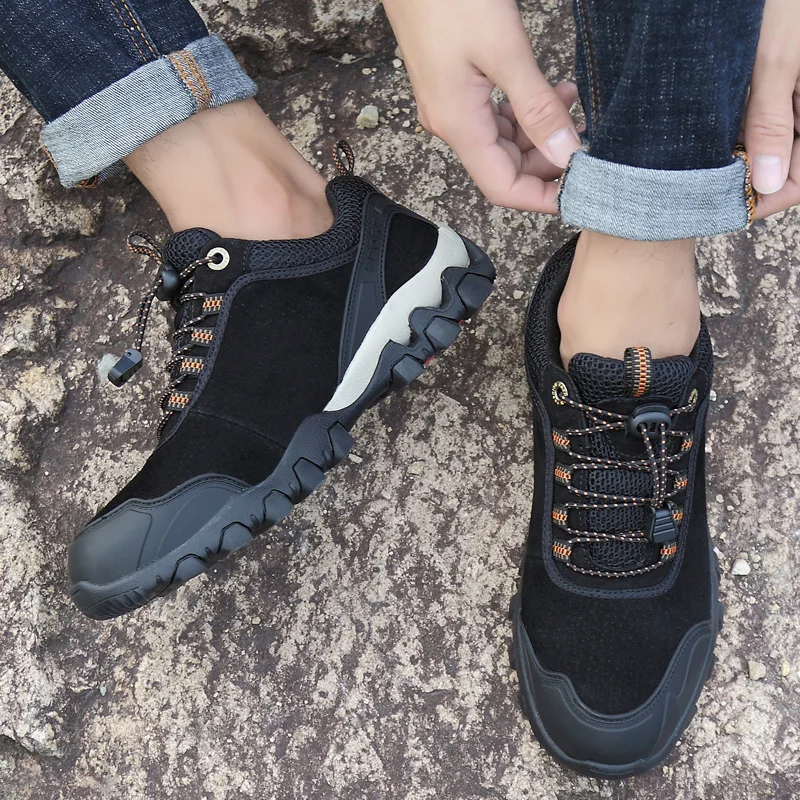 

New Men's Outdoor Non-slip Hiking Shoes, Men's Hiking Sports Shoes, Leather Hiking Boots, Fitness Hiking Shoes Size 38-45