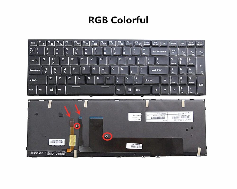 Новая монохромная клавиатура с RGB-подсветкой для ноутбука Hasee Z6 Z7 Z7M Z8 G6 G7 G8 Clevo P650