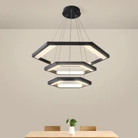 led restaurant chandelier for living room dining room kitchen room polygon shape chandelier lighting fixtures indoor lighting