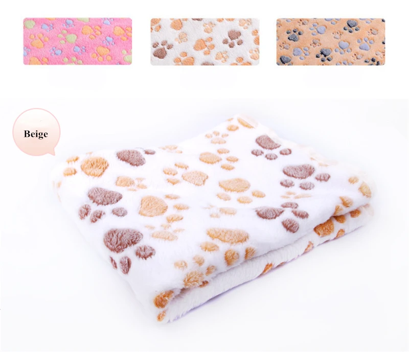 

Флисовое одеяло paw print для питомцев