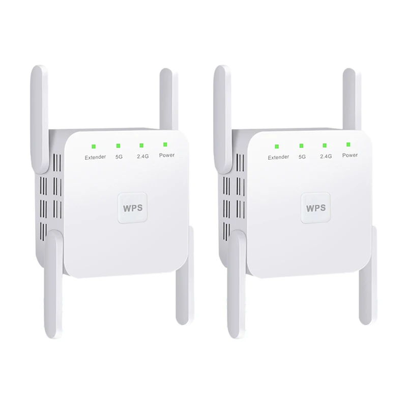

the 2.4G Amplifier Supports 5G Dual Band 1200M Four Antenna Strong WiFi Through Wall Wireless Repeater
