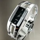 Женские часы-браслет с полым ультратонким квадратным циферблатом, тонкий ремешок, женский браслет, кварцевые часы, женские часы 2020