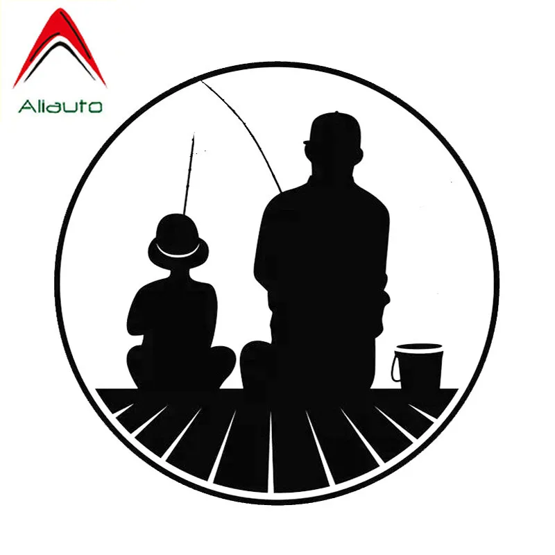 Модный автомобильный стикер Aliauto для папы и ребенка семейной рыбалки авто