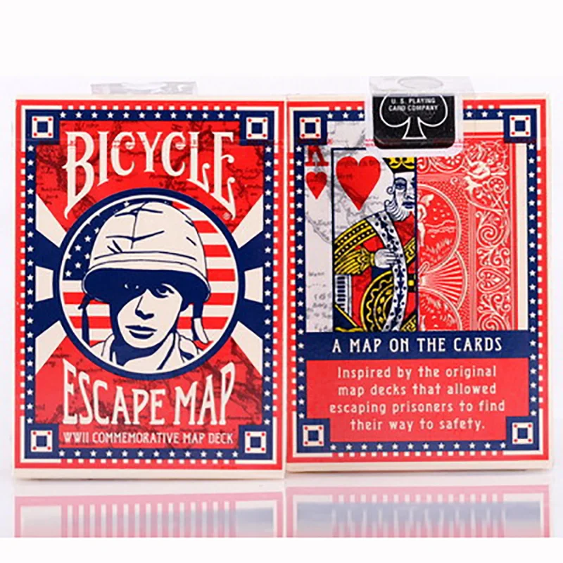 

1 deck Bicycle Escape Map Playing Cards Ellusionist Deck Poker Magic Card Games Magic Tricks Props Cards For Party