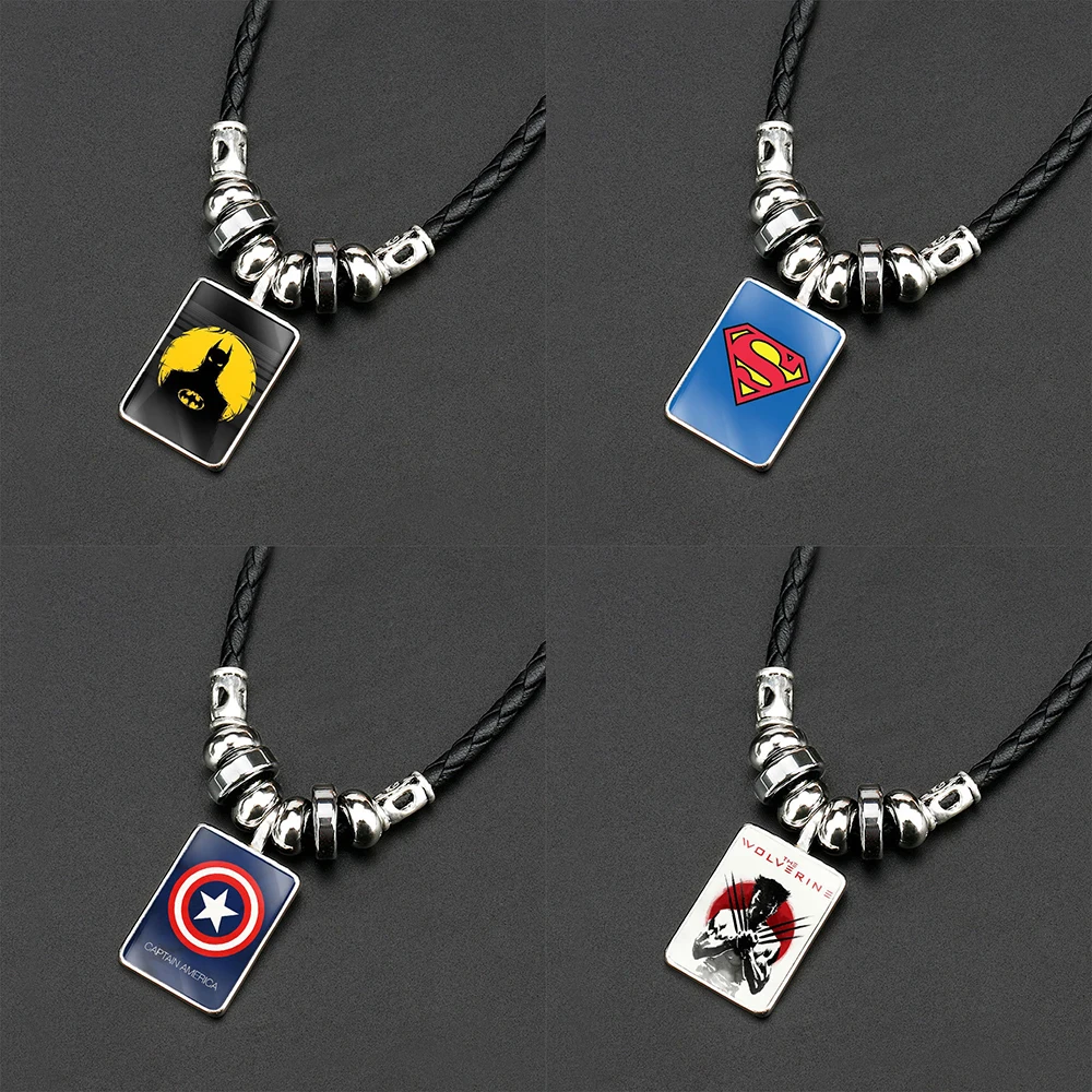 12 стилей Росомаха супергерой Капитан щит Железный Паук шаблон квадратный кулон