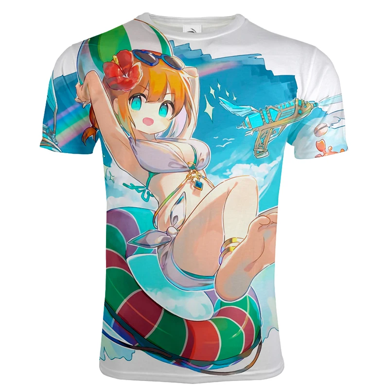 

NEW Arrivals Beach Girl Fashion 3D Printed T-shirt Anime Style Pattern Men/Women Casual O-Neck Streetwear Tshirt Hip Hop Tees