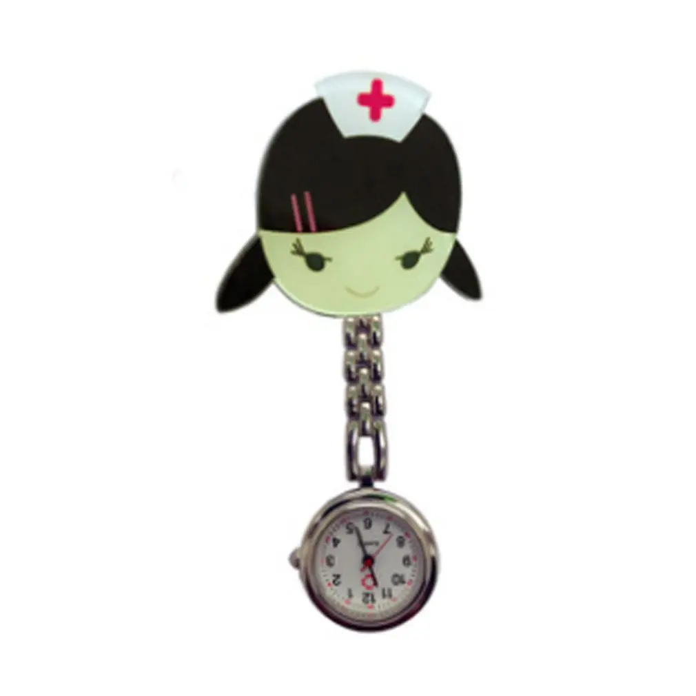 

Cute Nurse Pocket Watch Stainless Steel Arabic Numerals Quartz Brooch Doctor Nurse Pocket Fob Watches