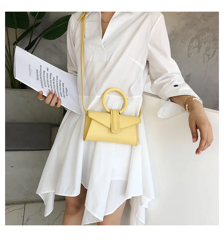 Fluorescent Color Envelope Bag For Ladies Retro High Quality Pu Leather Handbags Female Wome Elegant Korean Style Crossbody Bags