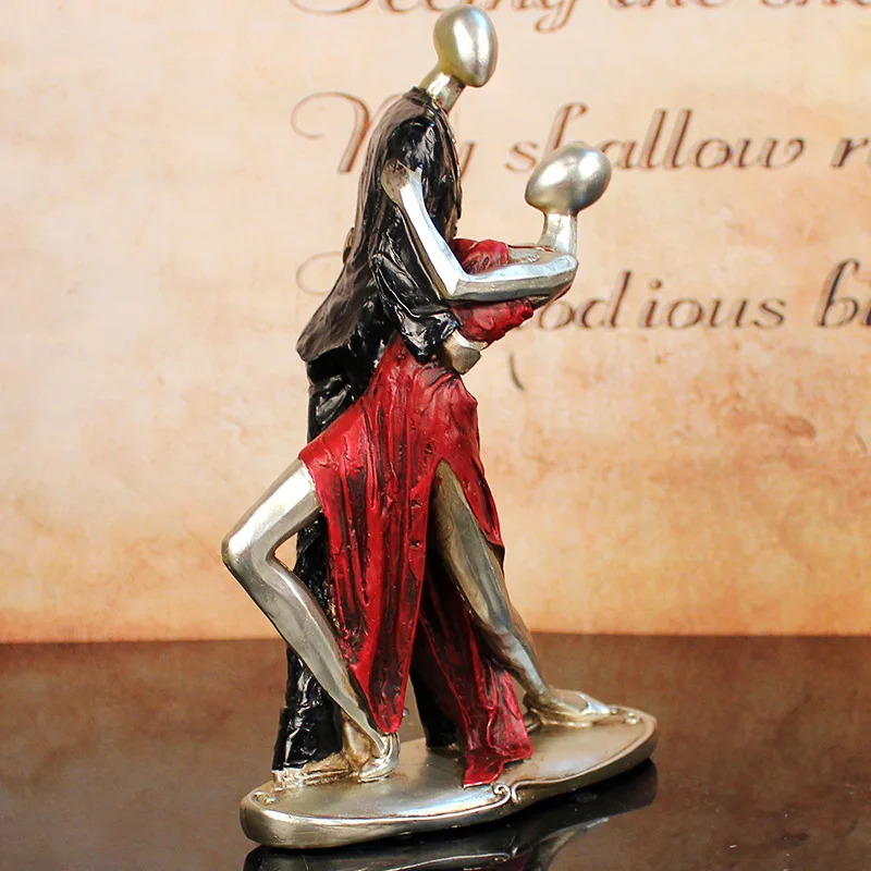 

[HHT] European-style Abstract Ballet Girl Figurine Creative Home Decoration Accessories Ballet Men and Women Resin Crafts