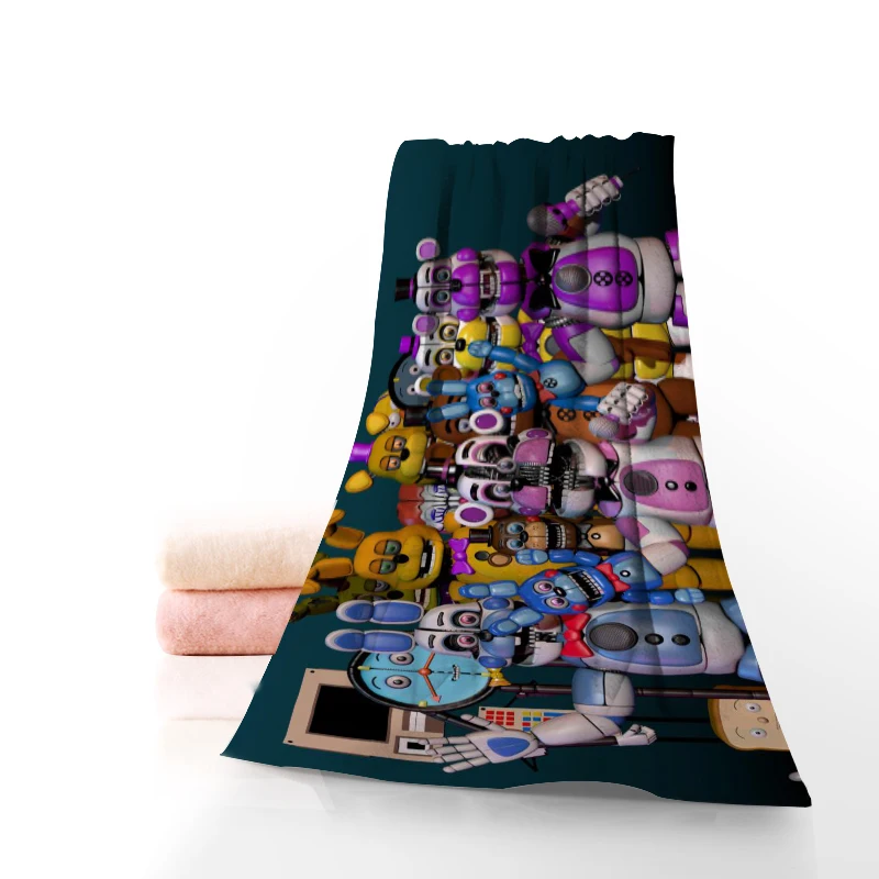 

Five Nights at Freddy Anime Towel Printed Cotton Face/Bath Towels New Microfiber Fabric Beach Travel Sports Shower Towels 11-27
