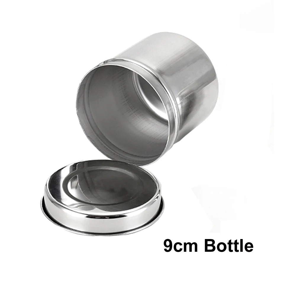 1pc 9cm Bottle Нержавеющая сталь в форме почек стерилизованный лоток банка горшок контейнер бутылка пинцет медицинская Стоматологическая хирургическая Косметика аксессуар для татуажа - Цвет: 1pc 9cm Bottle