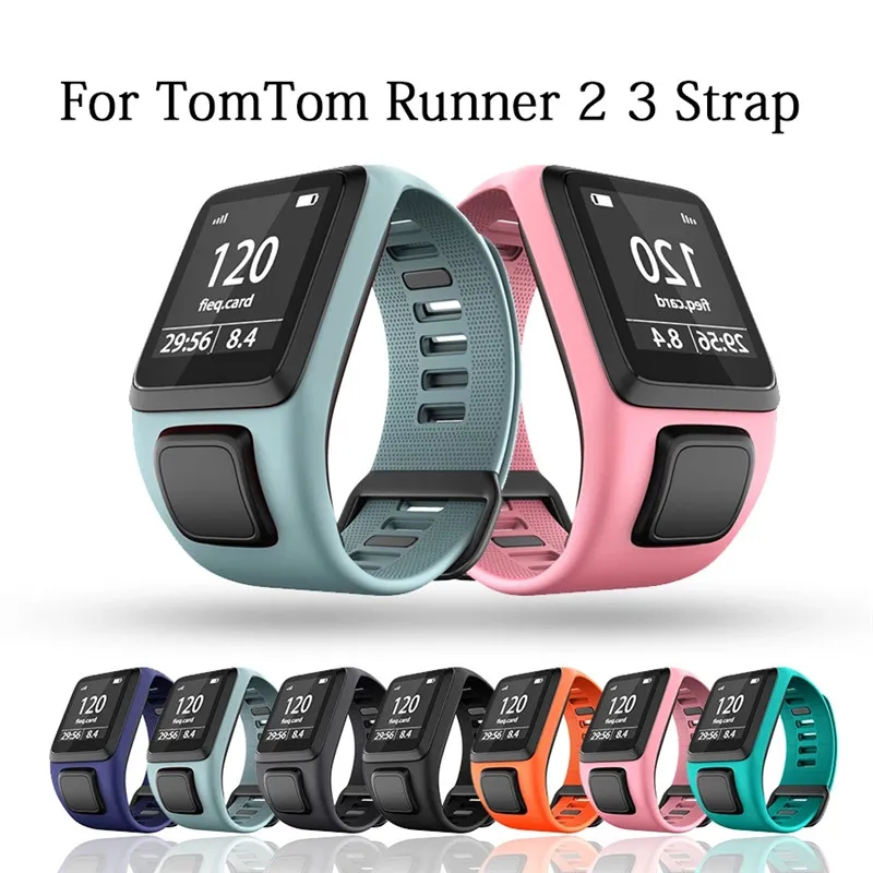 

Silicone Replacement Watchband for Tom Tom 2 3 4 Series Watch Strap Wrist Band Strap For TomTom Runner 2 3 GPS Watches