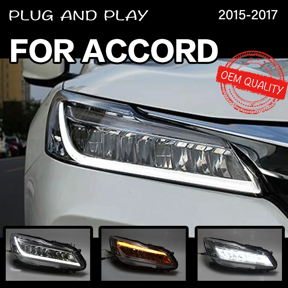 Фара для стайлинга автомобиля Honda Accord G9.5 2015 2017 фара Биксеноновая светодиодный