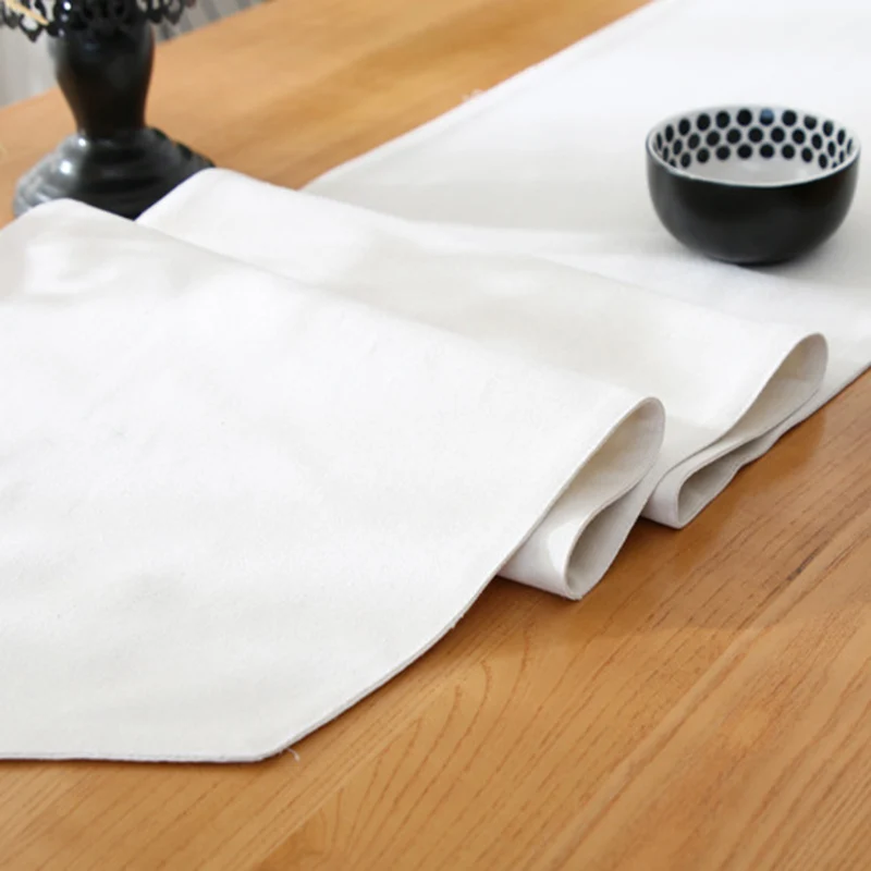 Простой однотонный домашний декор для стола текстиль модный белый стол с флагом