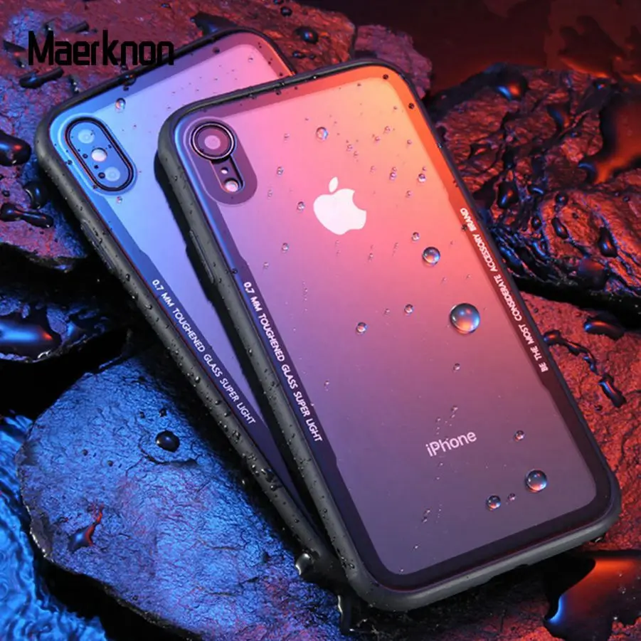 Чехол для телефона из закаленного стекла IPhone X 10 чехлы мобильного чехол iPhone 7 Plus 8