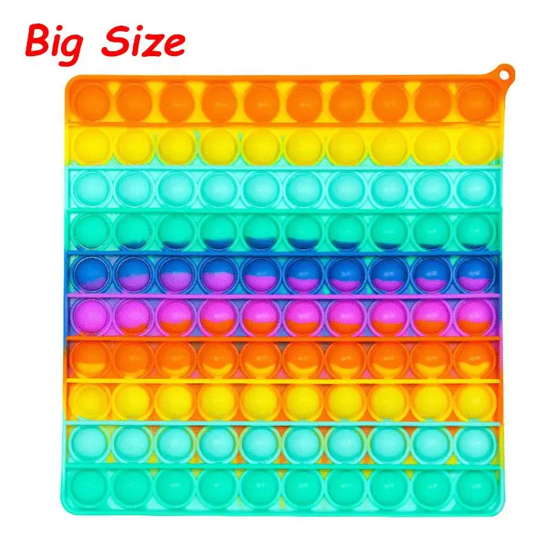 

Big Size Poping Its Fidget Toys Push Bubble Schoolbag Board Pendant Hot Adult Stress Relief Toy Popit Squishy Kids Anti-Stress