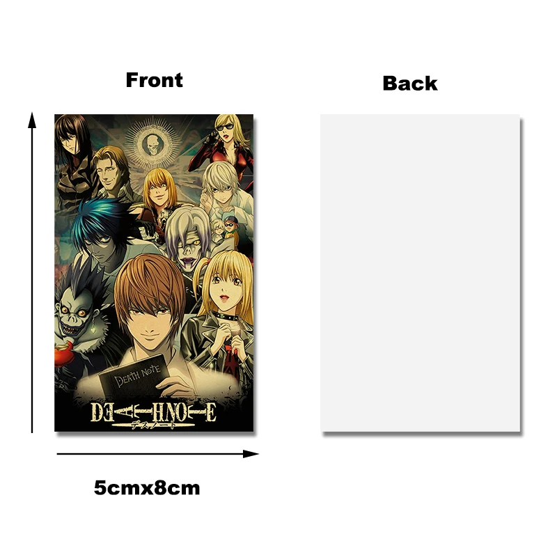 

8Pcs/set Japanese Classic Anime Series Death Note Photo Card L Light Yagami Ryuk Near Rem Album Photocards