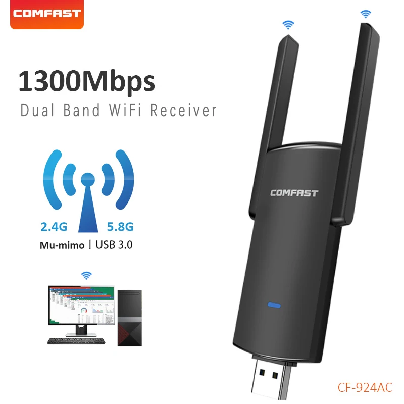 COMFAST 1200mbps 1300mbps Вай Фай адаптер 802.11ac/b/g/n 2 4 + 5 8G Wi Fi Беспроводной USB wifi антенна