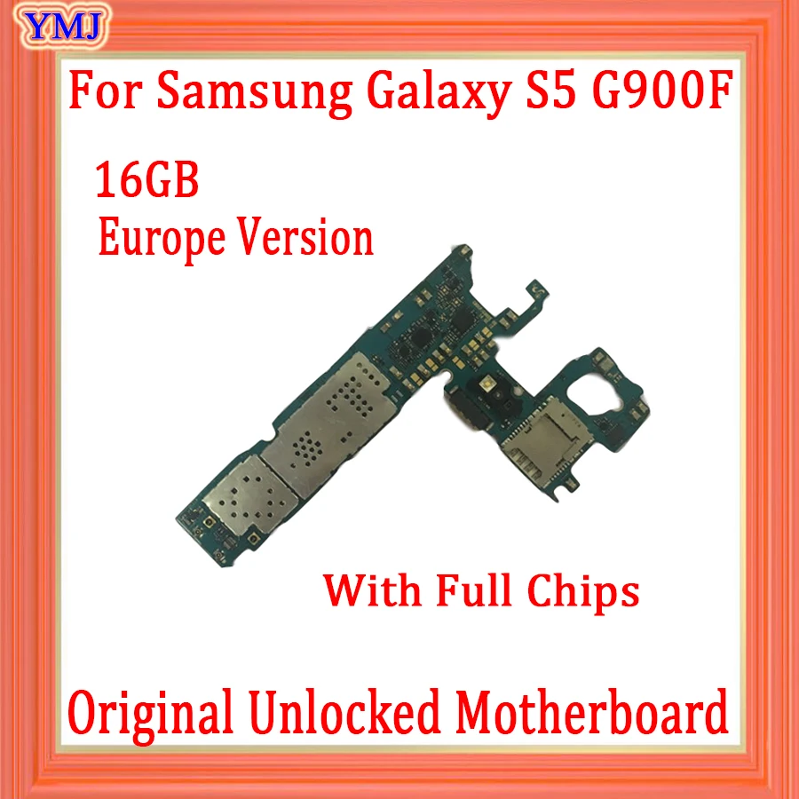Оригинальная разблокированная материнская плата 16 Гб для Samsung Galaxy S5 G900F с