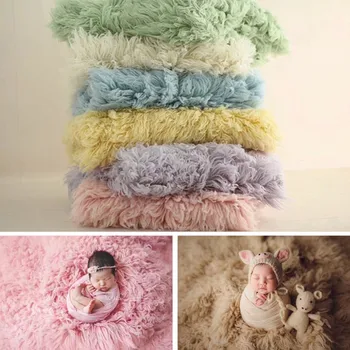 150x90cm Flokati Newborn Photography Big Size Thick Long Greek Wool Blanket Background Baby Photo Props Fotografia Acessorio Boy