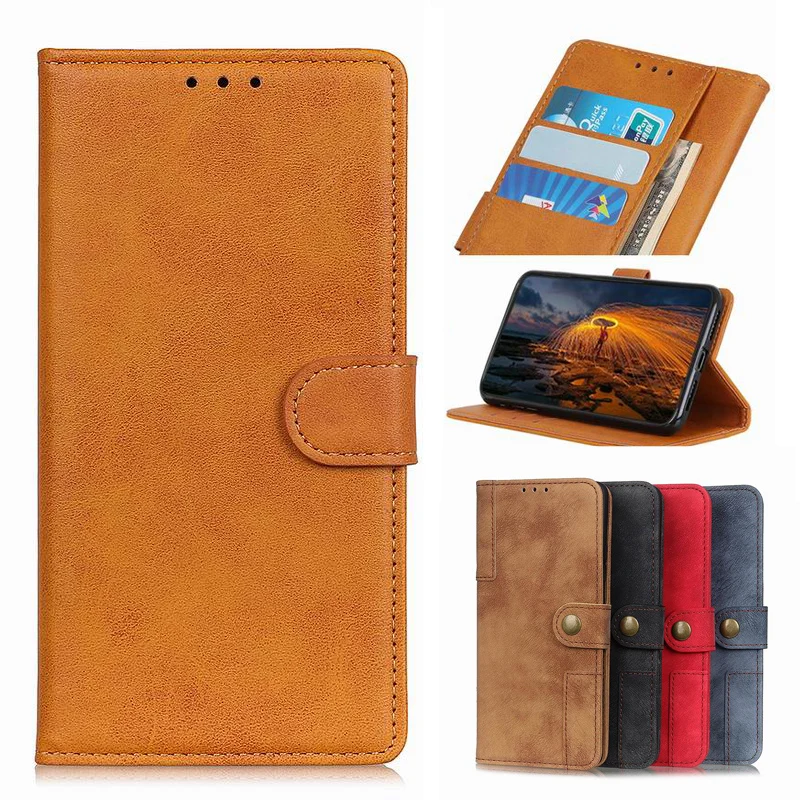 Винтажный флип кошелек из искусственной кожи для OnePlus 8 NORD Магнитный Тонкий ретро