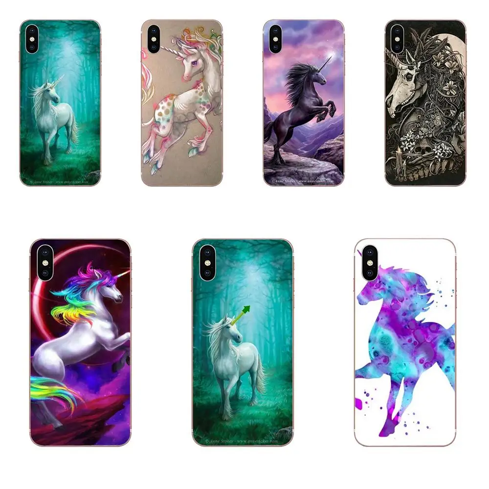 Милый единорог с радужной гривой мягкий чехол для телефона samsung Galaxy Note 5 8 9 S3 S4 S5 S6 S7