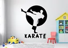 Карате настенные каратэ арт Спортивная Настенная Наклейка Винил каратэ подарки ногами наклейки на стену спортивные детской комнаты с черным пояском дзюдо Jiu Jitsu (джиу джицу)