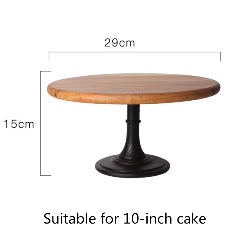 

Cake Decorating Supplies Solid Wood Tray Dessert High Base Cake Stand Celebration Decoration high base, high base cake stand