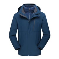 mens 3 in 1 outdoor jacket set with fleece linner winter jackets ski jacket thickened warm hooded waterproof windproof coats