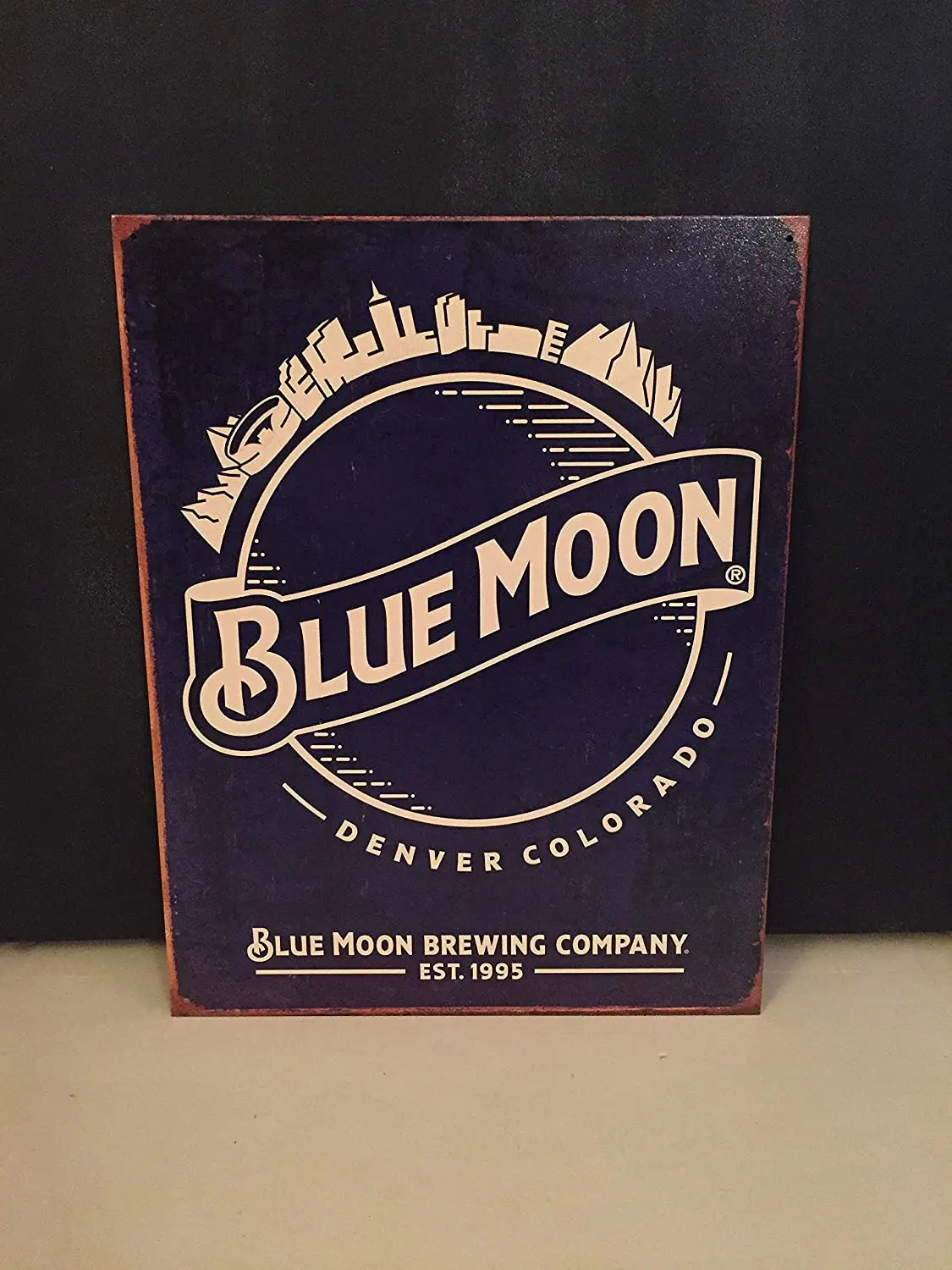 

Diuangfoong Blue Moon Vintage Reproduction Metal Sign 12" x 8"